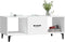 vidaXL - Salontafel - 102x50x40 - cm - bewerkt - hout - wit