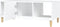 vidaXL - Salontafel - 102x50x40 - cm - bewerkt - hout - wit