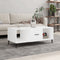 vidaXL - Salontafel - 102x50x40 - cm - bewerkt - hout - wit