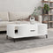 vidaXL - Salontafel - 102x50x40 - cm - bewerkt - hout - wit