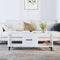 vidaXL - Salontafel - 102x50x40 - cm - bewerkt - hout - wit