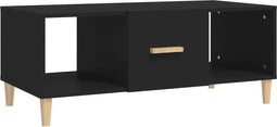 vidaXL - Salontafel - 102x50x40 - cm - bewerkt - hout - zwart
