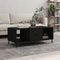 vidaXL - Salontafel - 102x50x40 - cm - bewerkt - hout - zwart