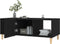 vidaXL - Salontafel - 102x50x40 - cm - bewerkt - hout - zwart