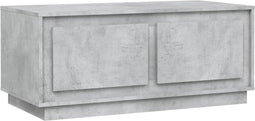 vidaXL - Salontafel - 102x50x44 - cm - bewerkt - hout - betongrijs
