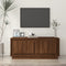 vidaXL - Salontafel - 102x50x44 - cm - bewerkt - hout - bruin - eikenkleur