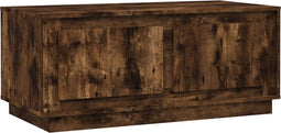 vidaXL - Salontafel - 102x50x44 - cm - bewerkt - hout - gerookt - eikenkleurig