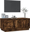 vidaXL - Salontafel - 102x50x44 - cm - bewerkt - hout - gerookt - eikenkleurig