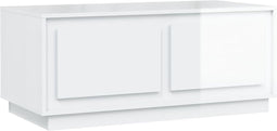vidaXL - Salontafel - 102x50x44 - cm - bewerkt - hout - hoogglans - wit