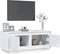 vidaXL - Salontafel - 102x50x44 - cm - bewerkt - hout - hoogglans - wit