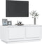vidaXL - Salontafel - 102x50x44 - cm - bewerkt - hout - hoogglans - wit