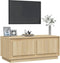 vidaXL - Salontafel - 102x50x44 - cm - bewerkt - hout - sonoma - eikenkleurig