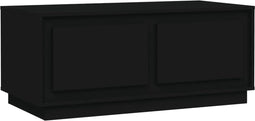 vidaXL - Salontafel - 102x50x44 - cm - bewerkt - hout - zwart
