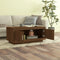 vidaXL - Salontafel - 102x50x45 - cm - bewerkt - hout - bruin - eikenkleur