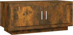 vidaXL - Salontafel - 102x50x45 - cm - bewerkt - hout - gerookt - eikenkleurig