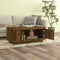 vidaXL - Salontafel - 102x50x45 - cm - bewerkt - hout - gerookt - eikenkleurig