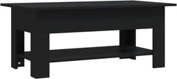 vidaXL - Salontafel - 102x50x45 - cm - bewerkt - hout - zwart