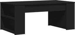 vidaXL - Salontafel - 102x50x45 - cm - bewerkt - hout - zwart