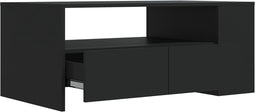 vidaXL - Salontafel - 102x50x45 - cm - bewerkt - hout - zwart