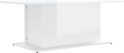 vidaXL - Salontafel - 102x55,5x40 - cm - bewerkt - hout - hoogglans - wit
