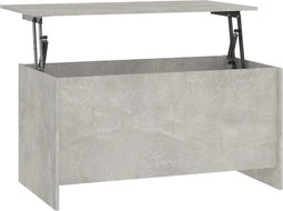 vidaXL - Salontafel - 102x55,5x52,5 - cm - bewerkt - hout - betongrijs