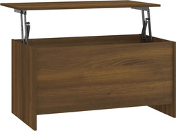 vidaXL - Salontafel - 102x55,5x52,5 - cm - bewerkt - hout - bruin - eikenkleur