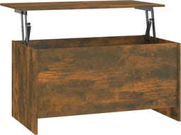 vidaXL - Salontafel - 102x55,5x52,5 - cm - bewerkt - hout - gerookt - eikenkleurig