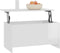 vidaXL - Salontafel - 102x55,5x52,5 - cm - bewerkt - hout - hoogglans - wit