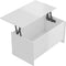 vidaXL - Salontafel - 102x55,5x52,5 - cm - bewerkt - hout - hoogglans - wit