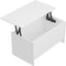 vidaXL - Salontafel - 102x55,5x52,5 - cm - bewerkt - hout - wit