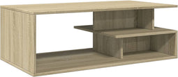 vidaXL - Salontafel - 102x55x35 - cm - bewerkt - hout - sonoma - eikenkleurig