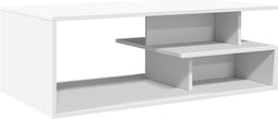 vidaXL - Salontafel - 102x55x35 - cm - bewerkt - hout - wit