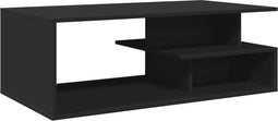 vidaXL - Salontafel - 102x55x35 - cm - bewerkt - hout - zwart