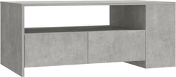vidaXL - Salontafel - 102x55x42 - cm - bewerkt - hout - betongrijs