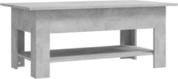 vidaXL - Salontafel - 102x55x42 - cm - bewerkt - hout - betongrijs