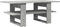 vidaXL - Salontafel - 102x55x42 - cm - bewerkt - hout - betongrijs