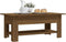 vidaXL - Salontafel - 102x55x42 - cm - bewerkt - hout - bruin - eikenkleur