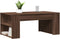 vidaXL - Salontafel - 102x55x42 - cm - bewerkt - hout - bruin - eikenkleur