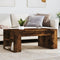 vidaXL - Salontafel - 102x55x42 - cm - bewerkt - hout - gerookt - eikenkleurig