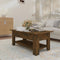 vidaXL - Salontafel - 102x55x42 - cm - bewerkt - hout - gerookt - eikenkleurig