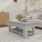 vidaXL - Salontafel - 102x55x42 - cm - bewerkt - hout - grijs - sonoma - eikenkleurig