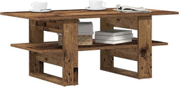 vidaXL - Salontafel - 102x55x42 - cm - bewerkt - hout - oud - houtkleurig