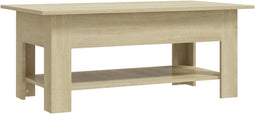 vidaXL - Salontafel - 102x55x42 - cm - bewerkt - hout - sonoma - eikenkleurig