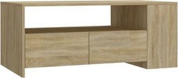 vidaXL - Salontafel - 102x55x42 - cm - bewerkt - hout - sonoma - eikenkleurig