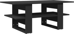 vidaXL - Salontafel - 102x55x42 - cm - bewerkt - hout - zwart