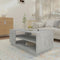 vidaXL - Salontafel - 102x55x43 - cm - bewerkt - hout - betongrijs