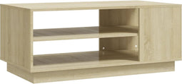 vidaXL - Salontafel - 102x55x43 - cm - bewerkt - hout - sonoma - eikenkleurig