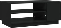 vidaXL - Salontafel - 102x55x43 - cm - bewerkt - hout - zwart