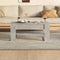 vidaXL - Salontafel - 102x55x45 - cm - bewerkt - hout - betongrijs
