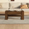 vidaXL - Salontafel - 102x55x45 - cm - bewerkt - hout - bruin - eikenkleur